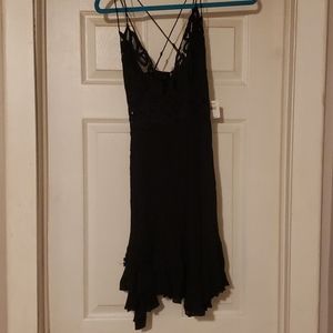 Free people black mini dress NEW